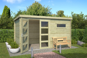  Outdoor Life Products | Tuinhuis Timian 380 x 230 | Geïmpregneerd | Olijfgroen 260863-31